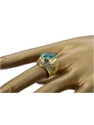 Pierścionek Szmaragd 14k żółte złoto Vintage unikatowe vrc089y